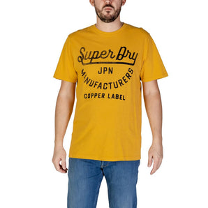 Camiseta de algodón naranja de Superdry