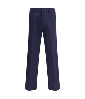 Prada Blue Cotton Chino Pants