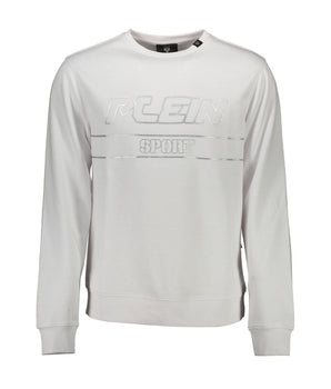 Plein Sport White Cotton Men Sweater