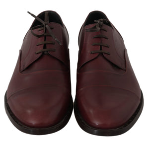 Dolce & Gabbana Elegant Bordeaux Leather Dress Shoes Dolce & Gabbana 