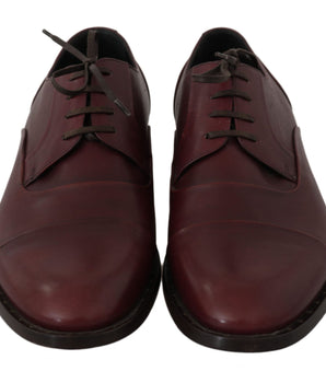 Dolce & Gabbana Elegant Bordeaux Leather Dress Shoes Dolce & Gabbana 