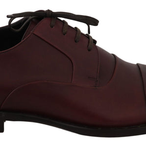 Dolce & Gabbana Elegant Bordeaux Leather Dress Shoes Dolce & Gabbana 