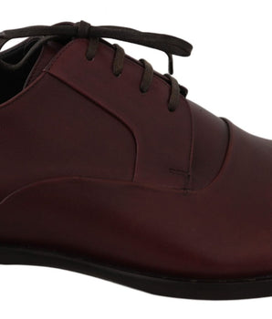 Dolce & Gabbana Elegant Bordeaux Leather Dress Shoes Dolce & Gabbana 