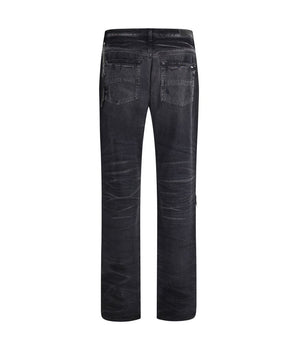 Amiri Black Cotton Straight-Leg Jeans