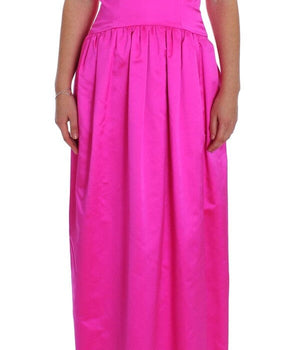 Dolce & Gabbana Elegant Silk Full Length Pink Sheath Dress Dolce & Gabbana 