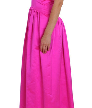 Dolce & Gabbana Elegant Silk Full Length Pink Sheath Dress Dolce & Gabbana 