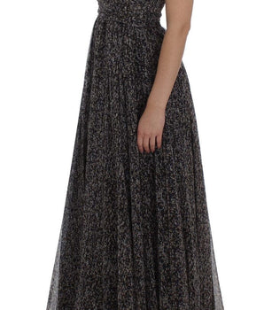 Dolce & Gabbana Glamorous Sequined Silk Full-Length Dress Dolce & Gabbana 