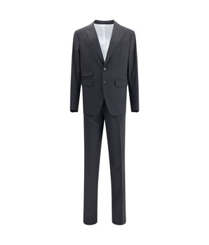 Dsquared² Black Wool Two-Piece Suit