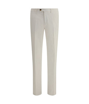Brunello Cucinelli White Cotton Casual Pants