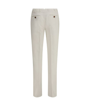 Brunello Cucinelli White Cotton Casual Pants