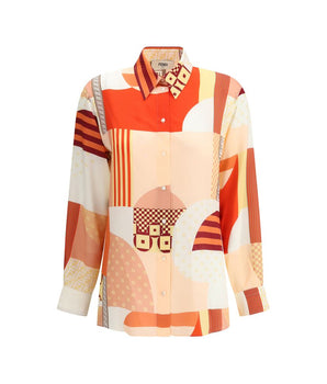 Fendi Multicolor Silk Pattern Shirt
