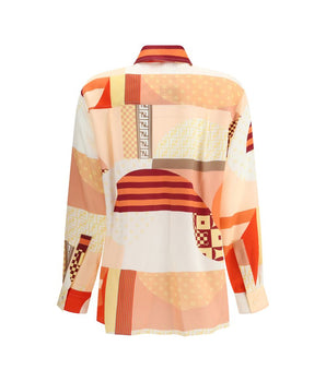 Fendi Multicolor Silk Pattern Shirt