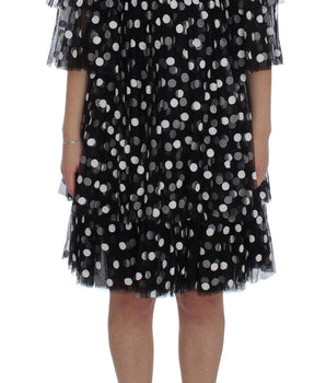 Dolce & Gabbana Elegant Polka Dotted Ruffled Dress Dolce & Gabbana 