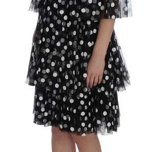 Dolce &amp; Gabbana Elegant Polka Dotted Ruffled Dress