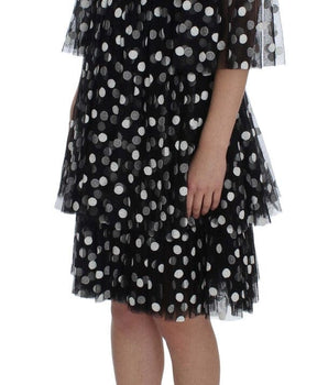 Dolce & Gabbana Elegant Polka Dotted Ruffled Dress Dolce & Gabbana 