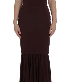 Dolce & Gabbana Elegant Bordeaux Sheath Dress Dolce & Gabbana 