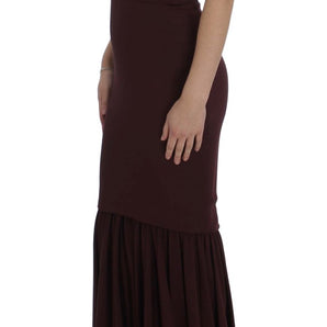 Dolce &amp; Gabbana Elegant Bordeaux Sheath Dress