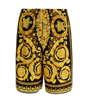 Versace Multicolor Silk Bermuda Shorts