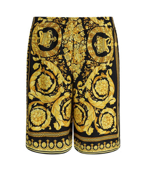 Versace Multicolor Silk Bermuda Shorts