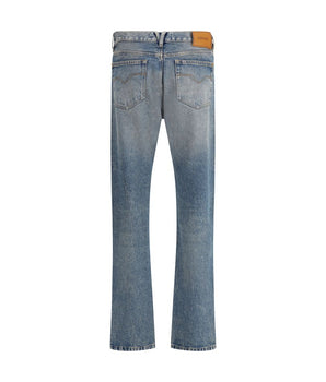 Versace Blue Cotton Straight-Leg Jeans