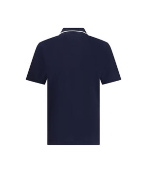 Ferragamo Blue Cotton Polo Shirt