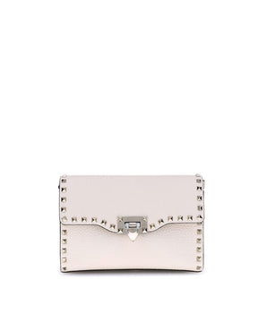Valentino Garavani Cream Calf Leather Bos Taurus Shoulder Bag