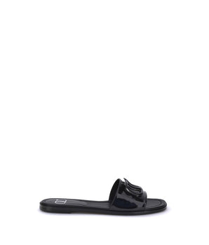 Valentino Garavani Black Calf Leather Bos Taurus Sandals