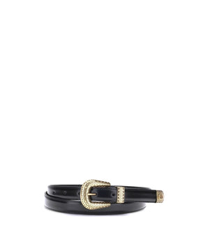 Valentino Garavani Black Calf Leather Bos Taurus Regular Belt