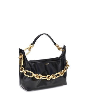 Balmain Black Calf Leather Bos Taurus Shoulder Bag