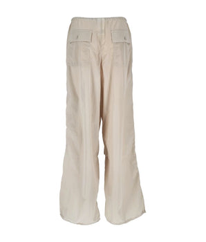 Hinnominate Beige Nylon Women's High-Waisted Trouser