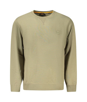 Hugo Boss Green Cotton Men Sweater