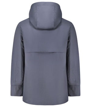 K-WAY Blue Wool Men Trench Coat