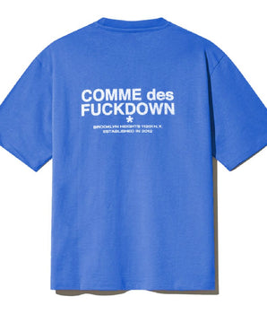 Comme Des Fuckdown Blue Cotton T-Shirt