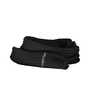 Calvin Klein Black Cotton Scarf