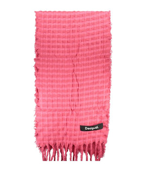 Desigual Pink Polyester Scarf