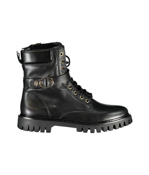Tommy Hilfiger Black Leather Women's Boot