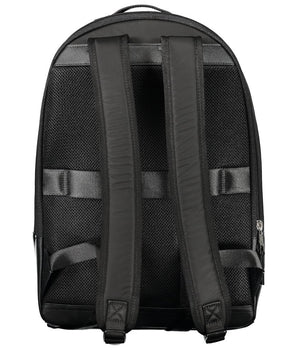 Tommy Hilfiger Black Polyester Men Backpack
