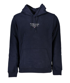 Tommy Hilfiger Blue Cotton Men Sweater with Hood