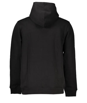Tommy Hilfiger Black Cotton Men Sweater with Hood