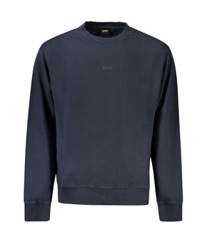 Hugo Boss Blue Cotton Men Sweater