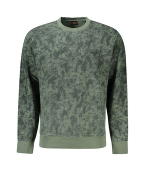 Hugo Boss Green Cotton Men Sweater