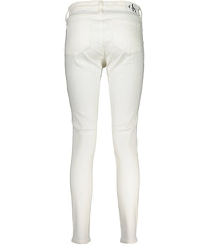 Calvin Klein White Cotton Women Jeans