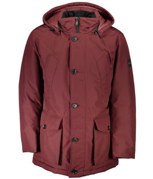 Hugo Boss Red Polyester Men Jacket