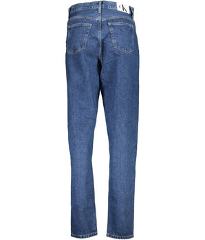 Calvin Klein Blue Cotton Mom Jeans