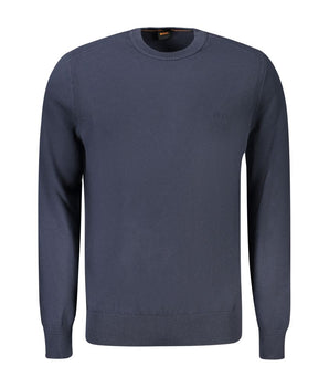 Hugo Boss Blue Cotton Sweater