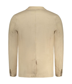 Guess Jeans Beige Cotton Men Jacket