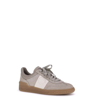 Valentino Garavani Beige Calf Leather Bos Taurus Low Top Sneakers