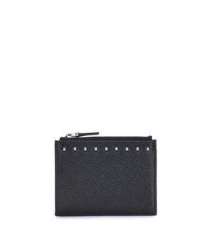 Valentino Garavani Black Calf Leather Bos Taurus Wallet