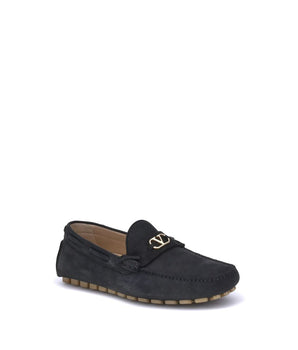 Valentino Garavani black rubber slip-on loafers