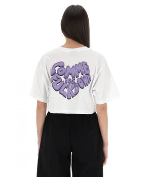 Comme Des Fuckdown White Cotton Women T-Shirt